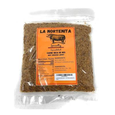 La Nortenita Machacado Carne Seca De Res Beef Shredded Jerkey 250g From Mexico