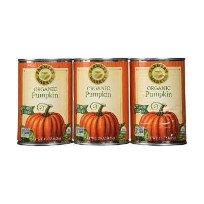  Farmers Market Pumpkin Puree 100% Organic 3x15oz - PACK OF 3