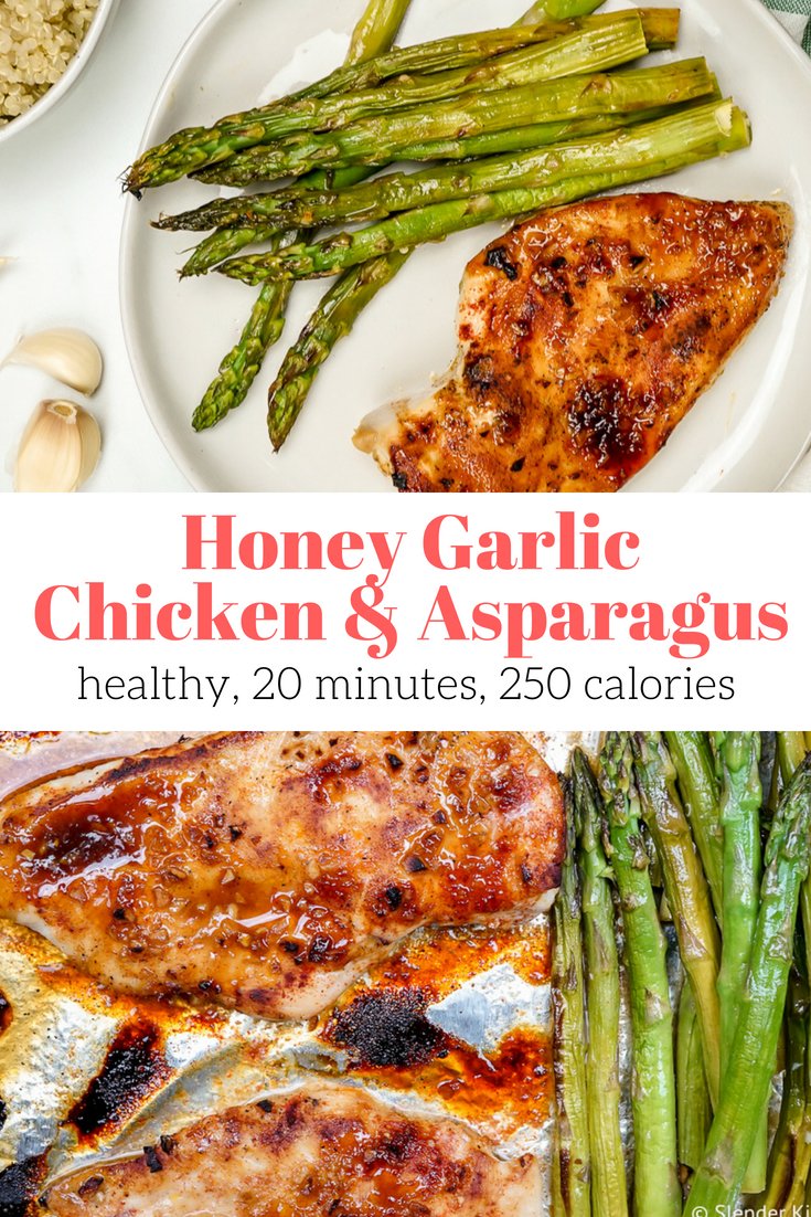 Honey Garlic Chicken and Asparagus - Slender Kitchen