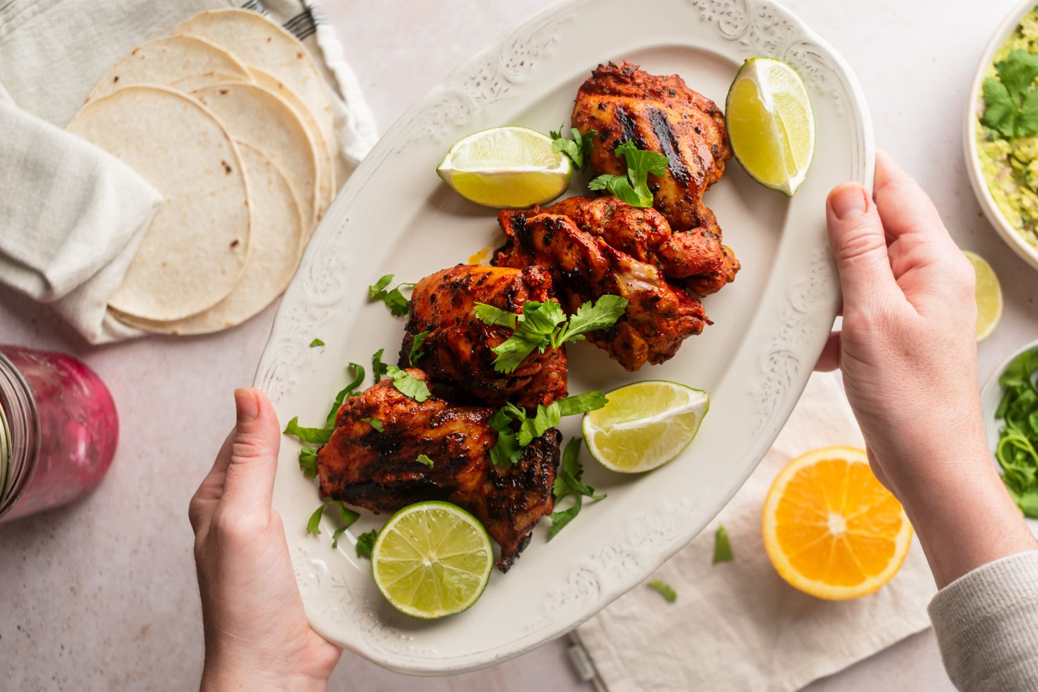 Mexican Marinaded Chicken … SERVED WITH Taco Tay's TAYter Oles