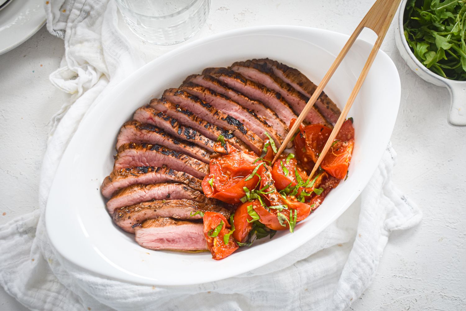 Balsamic Flank Steak and Tomatoes