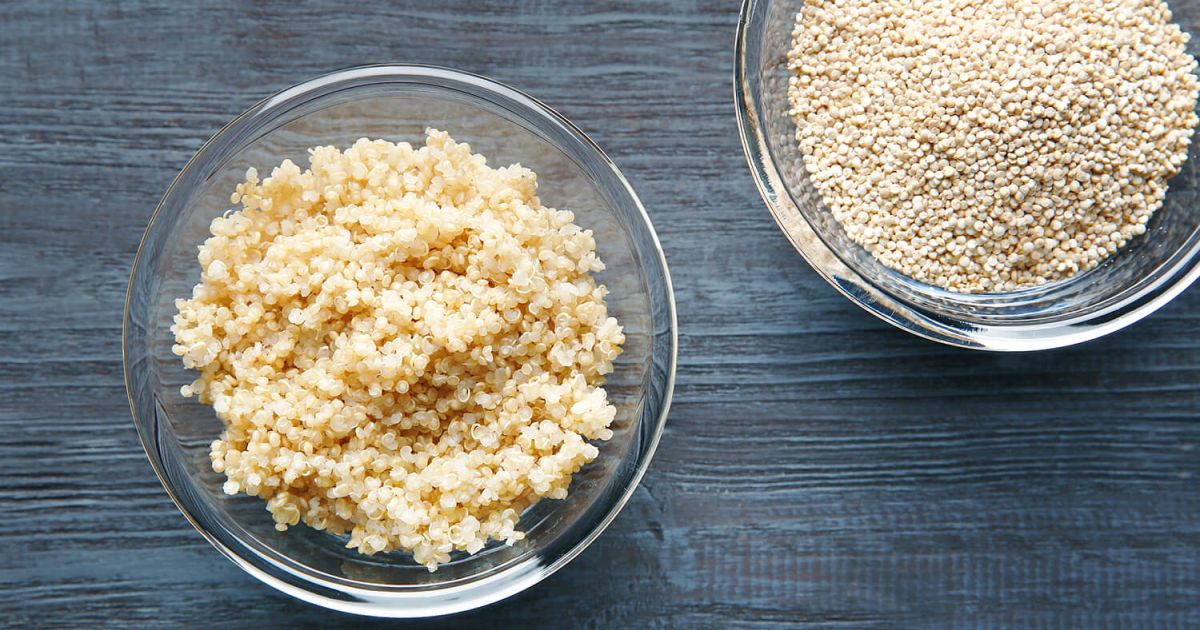 Slow Cooker Garlic Mushroom Quinoa - Slender Kitchen