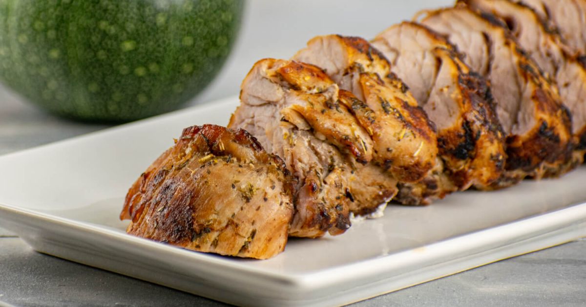 Grilled Mediterranean Pork Tenderloin - Slender Kitchen