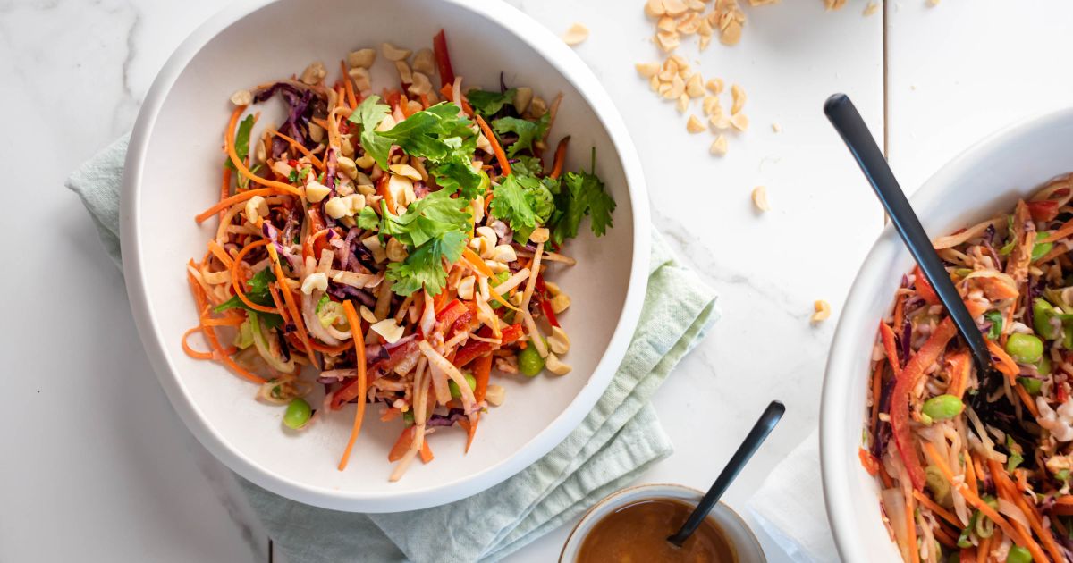 Asian Peanut Slaw - Slender Kitchen