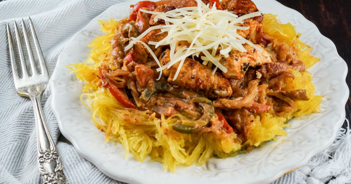 Low Carb Creamy Cajun Chicken Pasta - Slender Kitchen