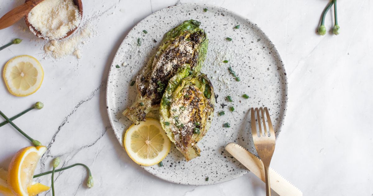 Grilled Romaine - Slender Kitchen