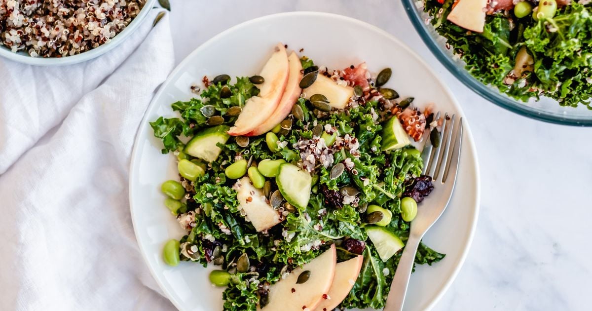 Honey Lime Kale and Quinoa Salad Slender Kitchen