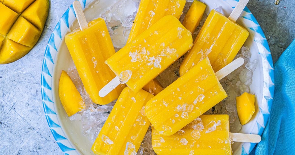 Mango Popsicles - Slender Kitchen