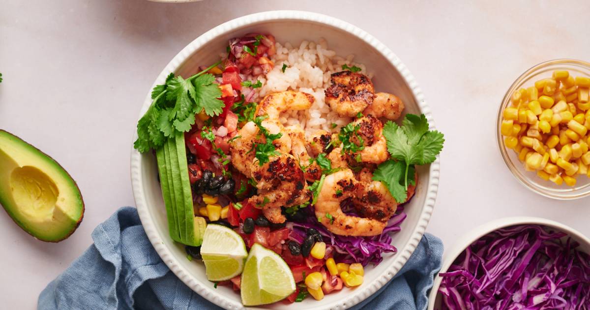 Shrimp Taco Bowls - Slender Kitchen