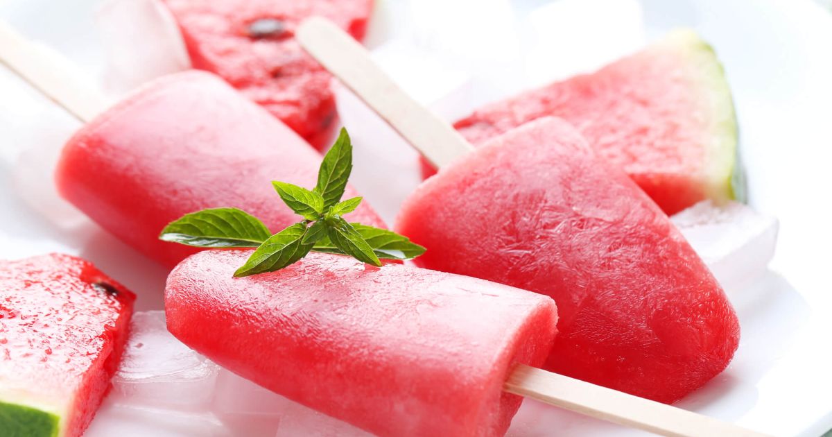 Healthy Watermelon Popsicles Slender Kitchen