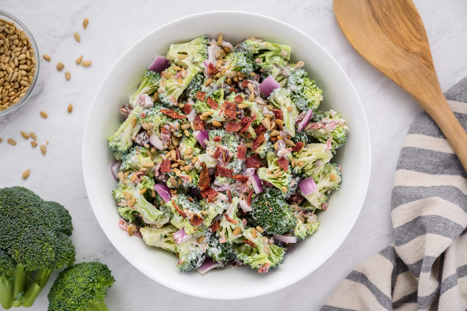 Fresh Broccoli Salad Made With Greek Yogurt Slender Kitchen