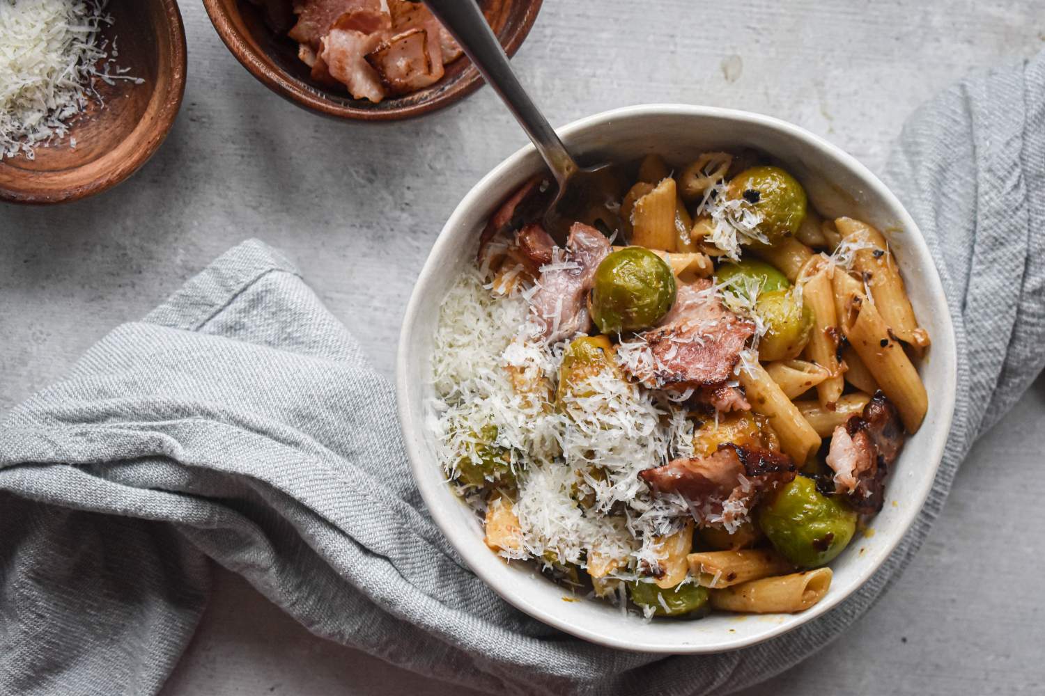 Brussels Sprouts Pasta with Bacon Slender Kitchen