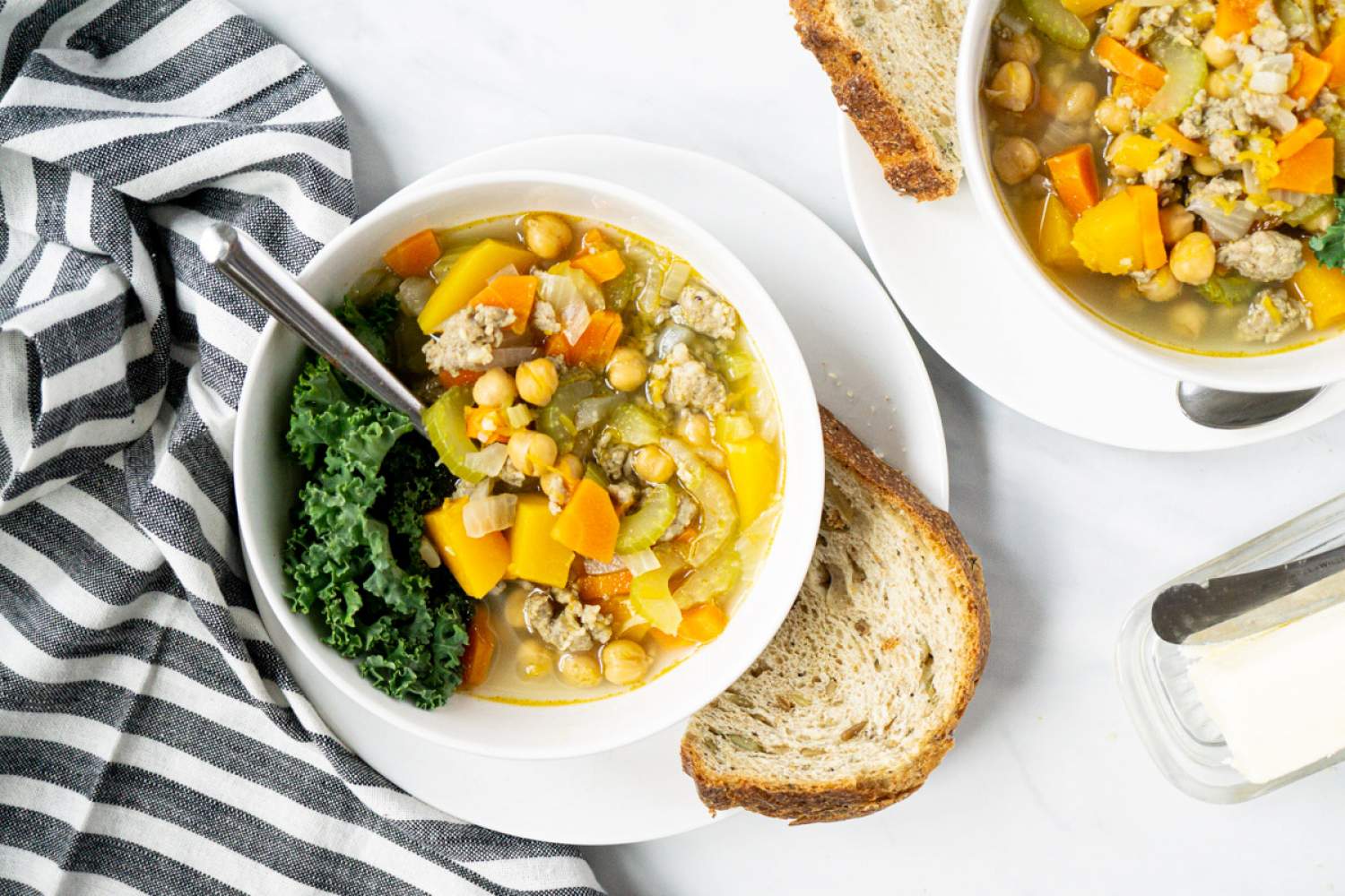 Chickpea Stew With Sausage And Butternut Squash Slender Kitchen