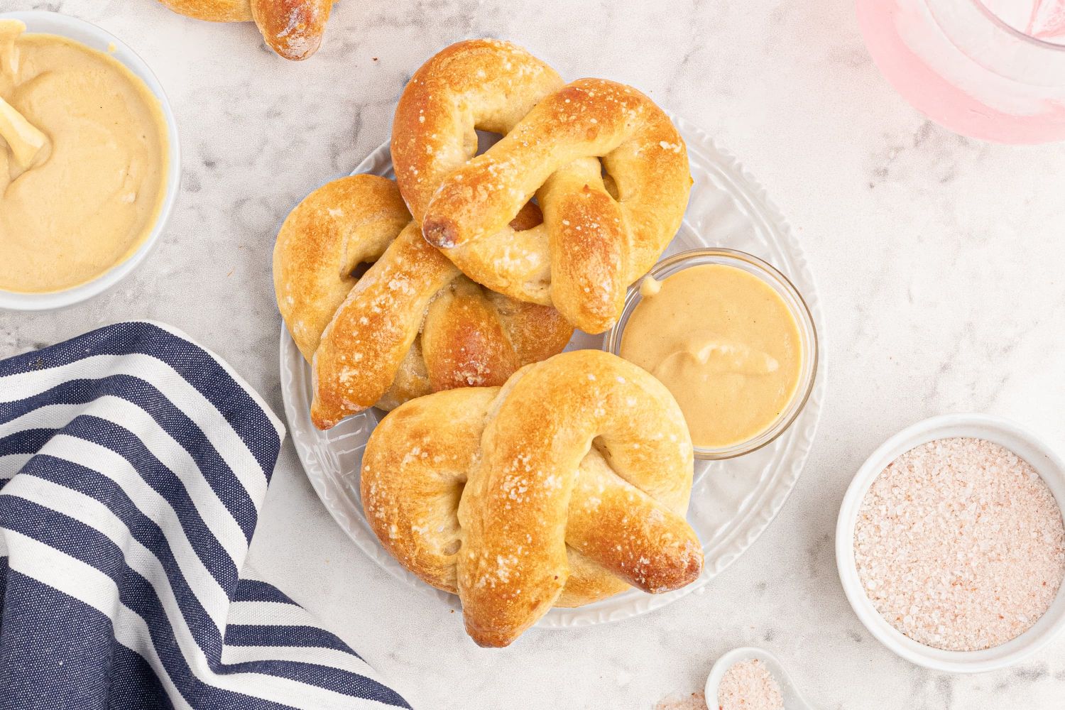 Slender Homemade Soft Pretzels (with Two Ingredient Dough