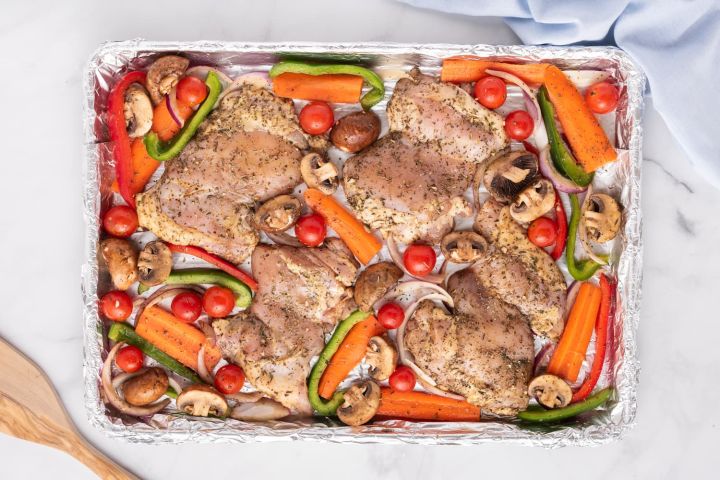 Sheet-Pan Balsamic-Parmesan Chicken & Vegetables