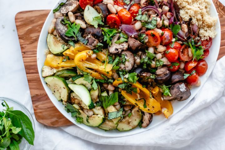 Roasted Vegetable Couscous - Cooking with Curls