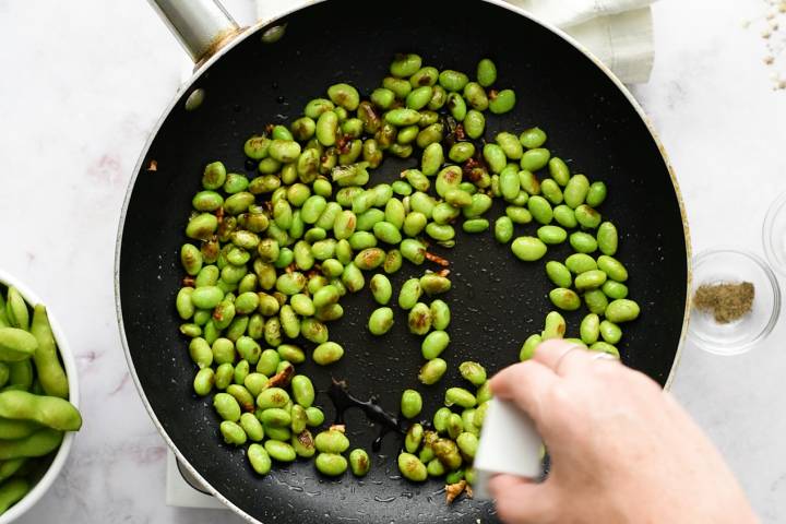 Sauteed Shelled Edamame (5 Minute Side Dish!) - Slender Kitchen