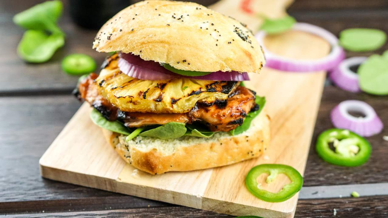 Grilled Hawaiian Chicken Sandwiches Slender Kitchen