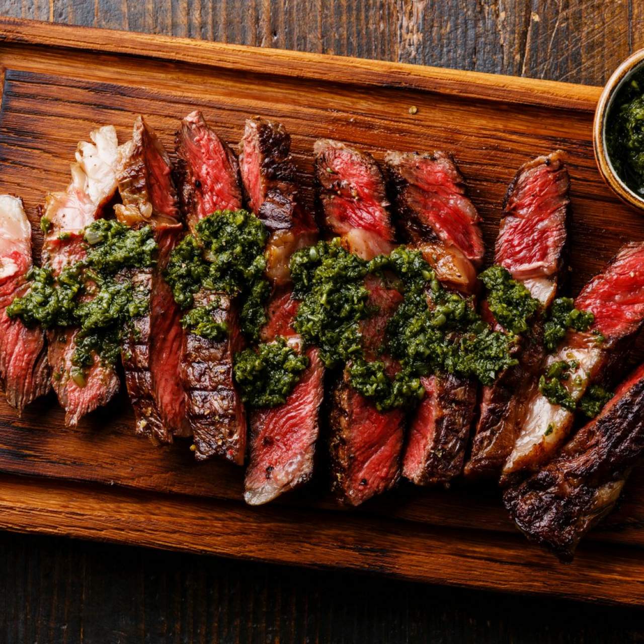 Grilled Sirloin Steak with Chimichurri 