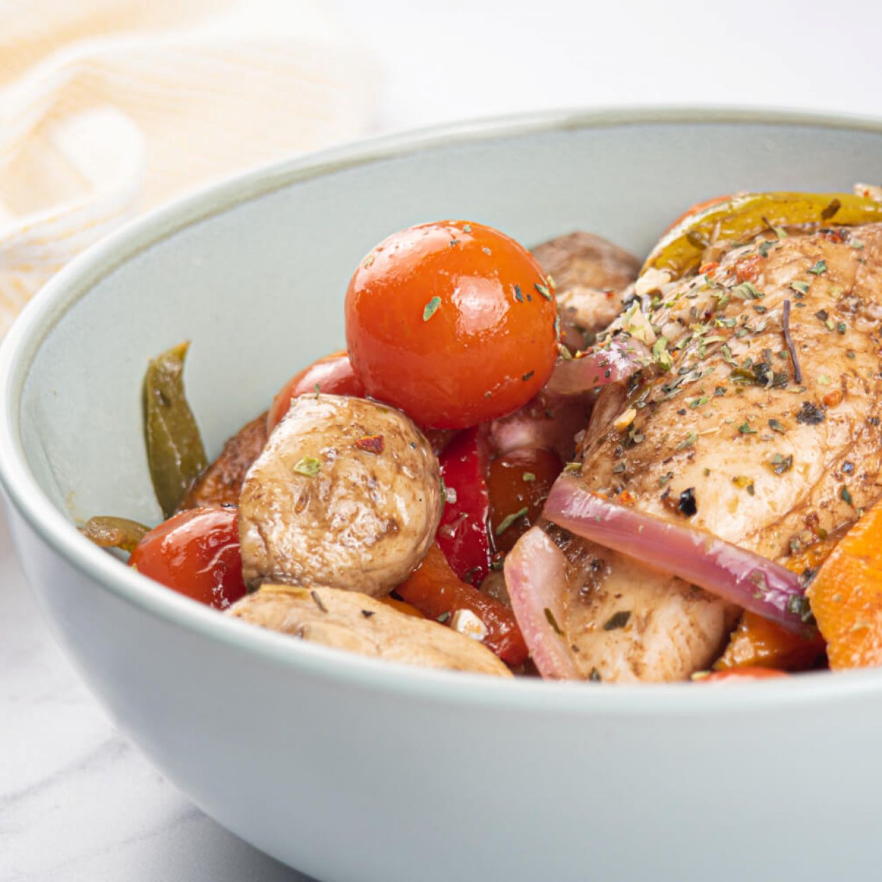 Sheet-Pan Balsamic-Parmesan Chicken & Vegetables