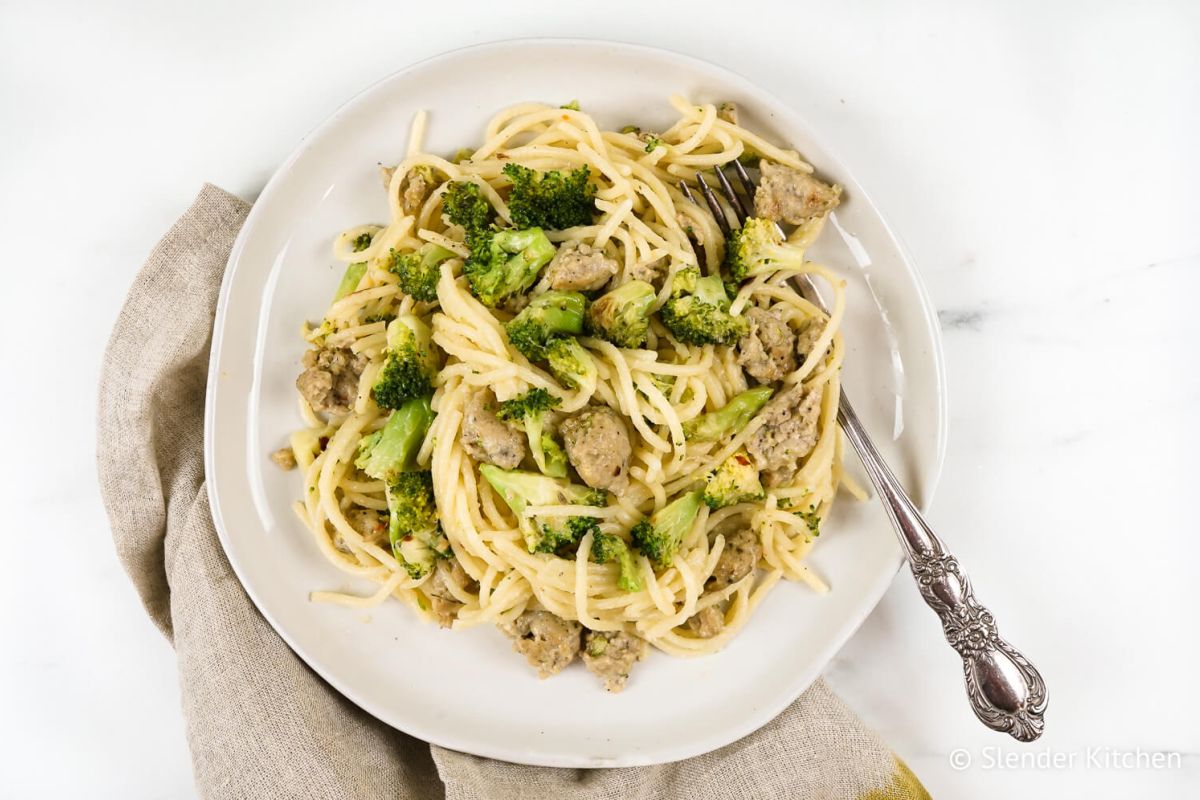 Angel Hair Pasta with Italian Sausage and Herbs