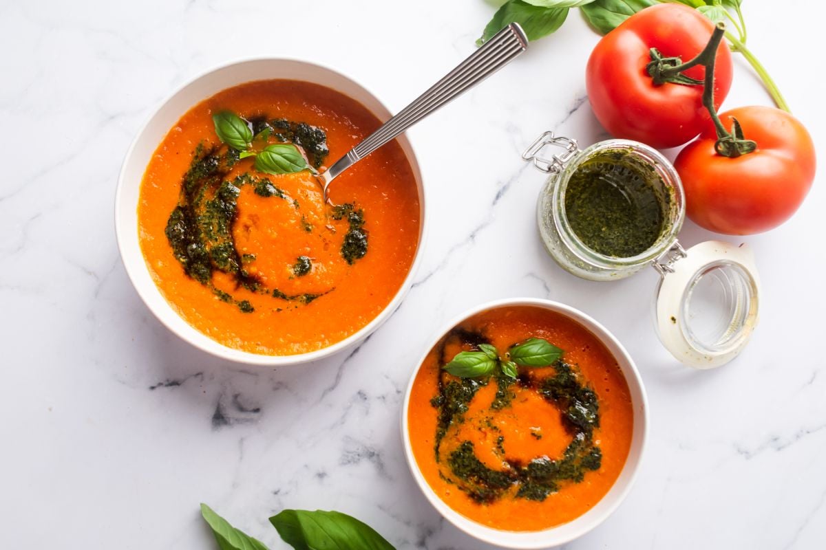 Roasted Tomato Basil Soup