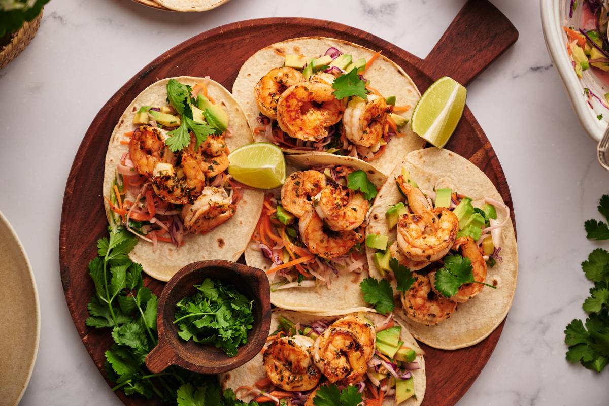Cajun Shrimp Tacos - Slender Kitchen