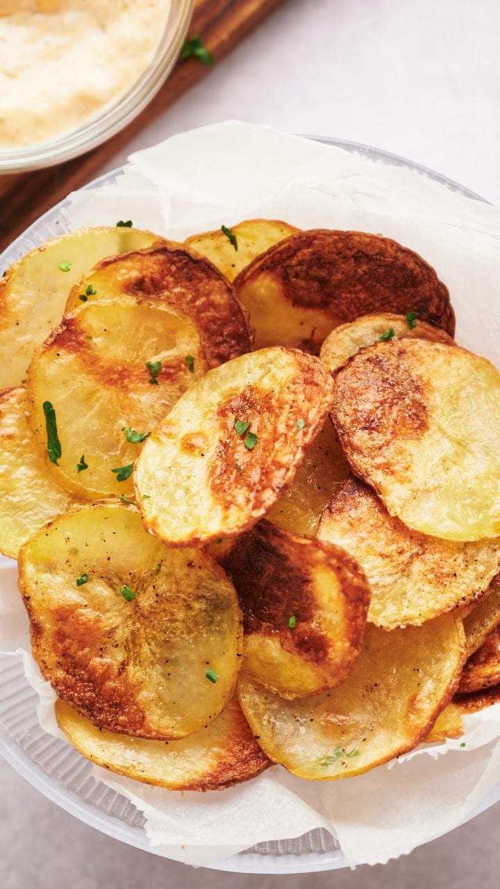 Homemade Baked Potato Chips Recipe: Make Your Fave Crunchy Snack Even  Tastier, Homemade Baked Potato Chips, Baked Potato Chips