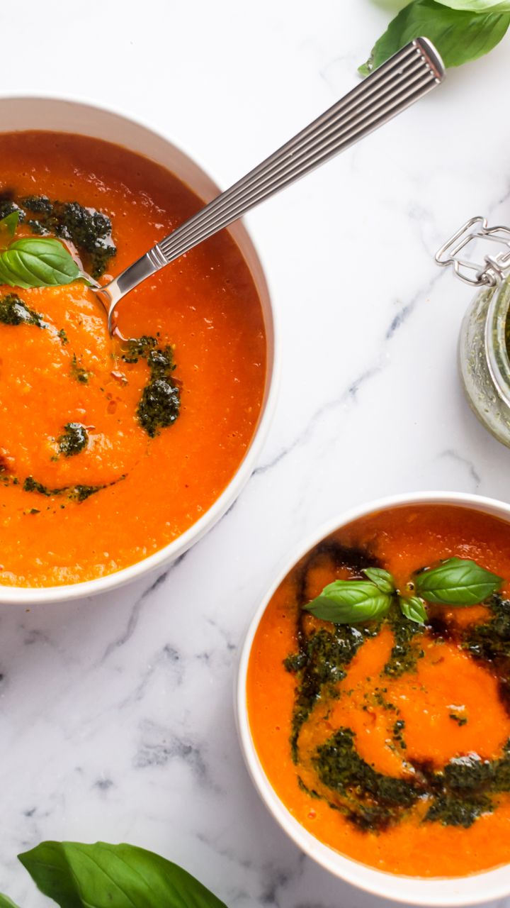 Roasted Tomato Basil Soup