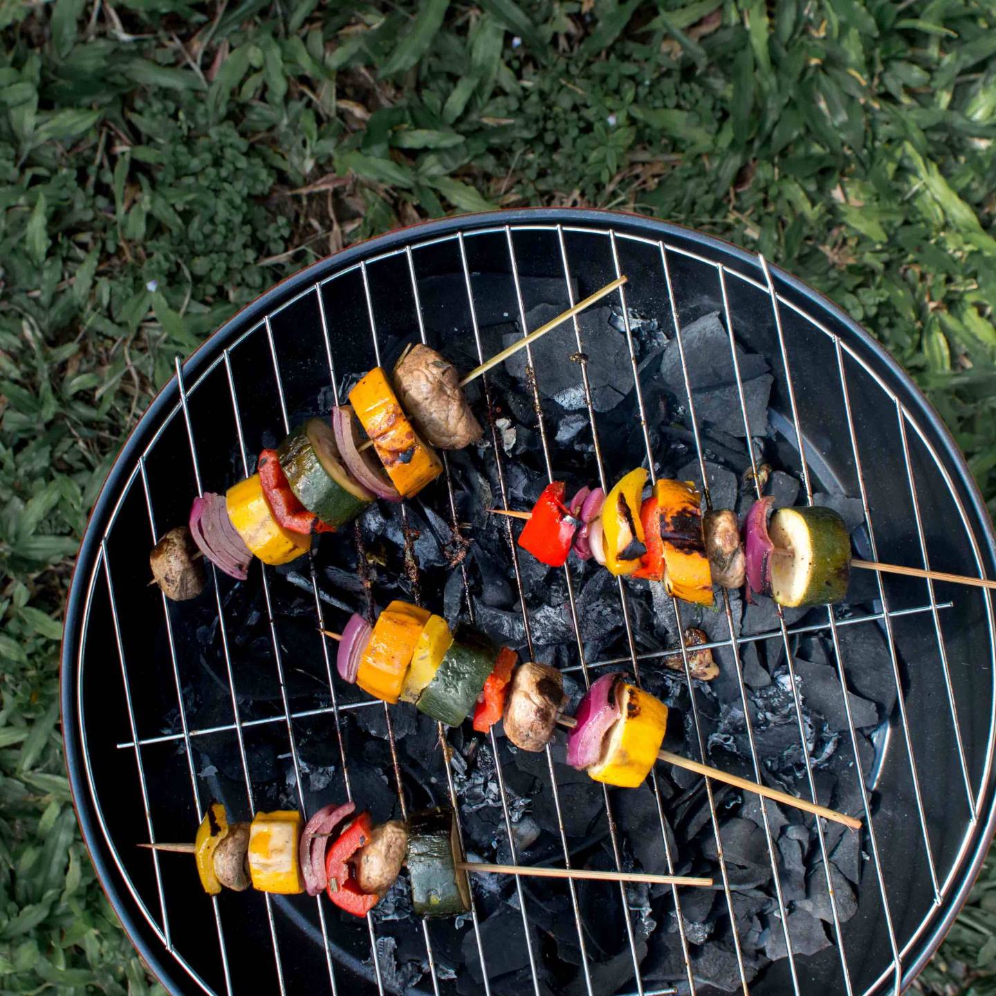 Grilled Vegetable Skewers - Slender Kitchen