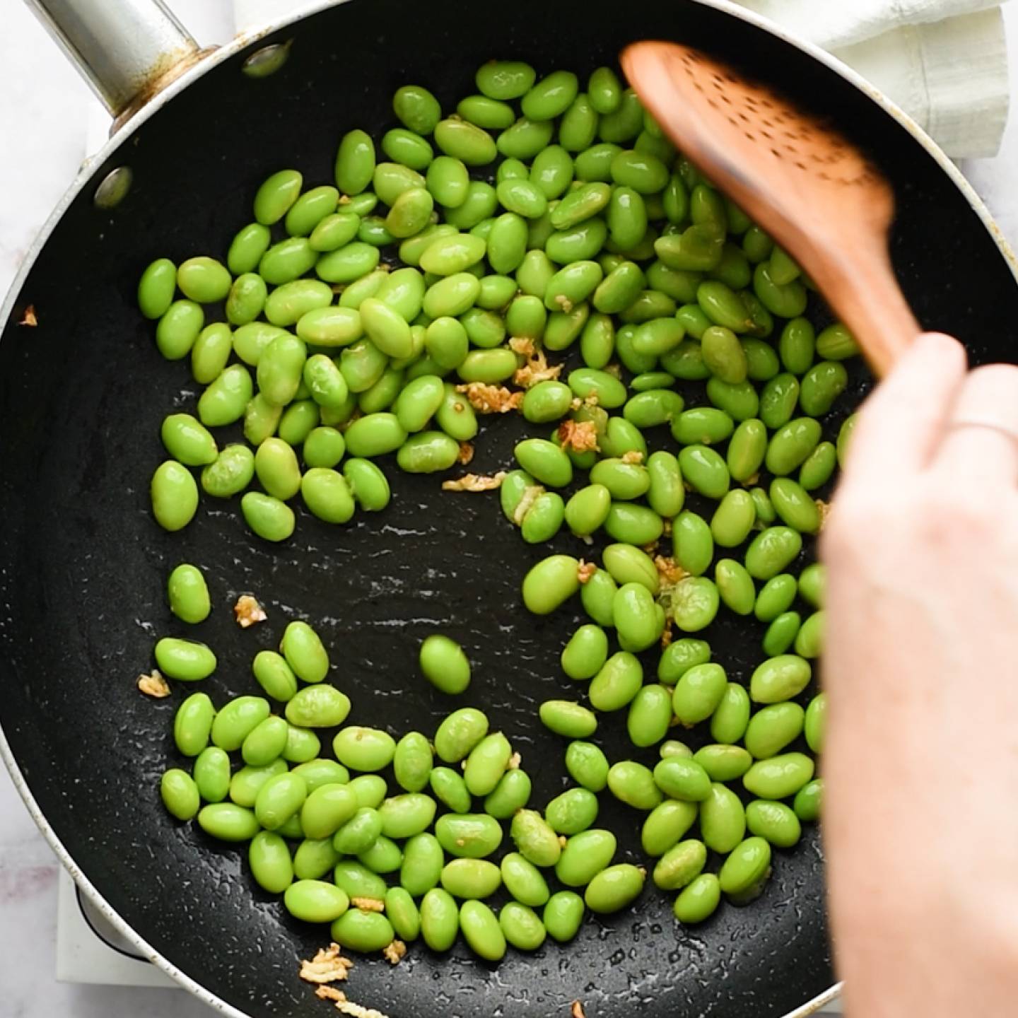 Sauteed Shelled Edamame (5 Minute Side Dish!) - Slender Kitchen