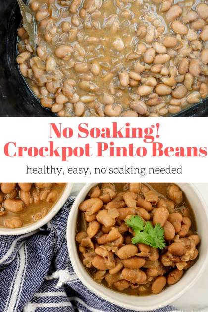 Simple Crock Pot Pinto Beans - Slender Kitchen