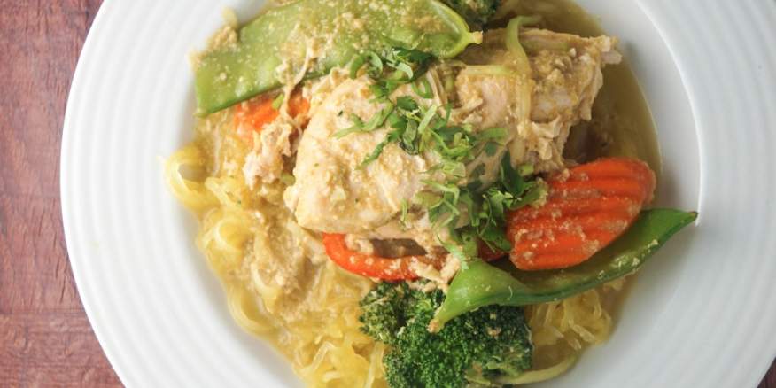 Slow Cooker Thai Green Curry Chicken - Slender Kitchen